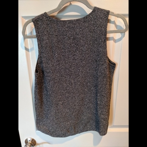 🎀B2GO! Ann Taylor LOFT Sweater Tank Top B&W - Picture 2 of 8